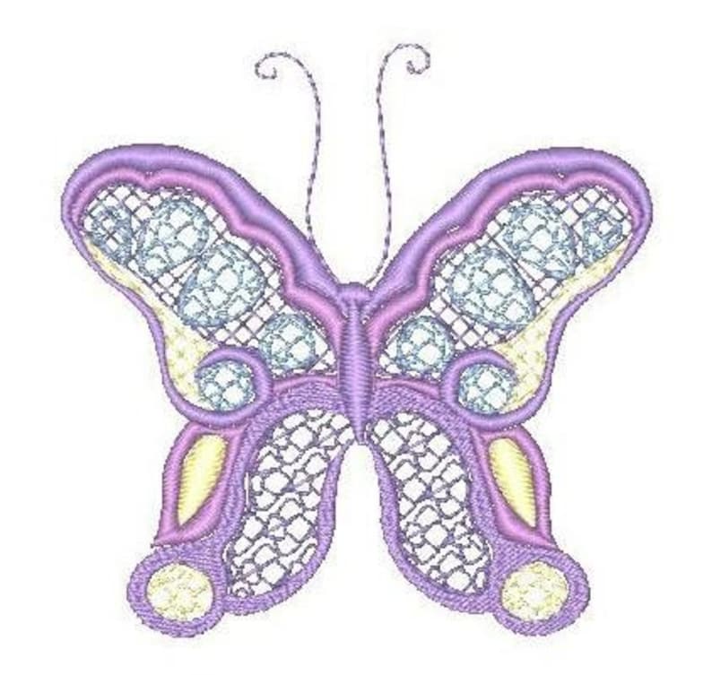 Mylar Color Lace Butterflies 11 Machine Embroidery Designs Etsy