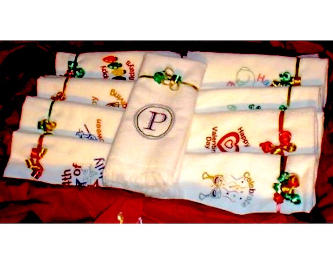 Holiday Towel Set: 164 Designs Machine Embroidery Designs (Digital Download) 4X4 Hoop