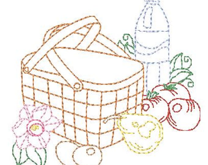 Multiline-Picnic-Redwork  ( 10 Machine Embroidery Designs from ATW ). XYZ17F