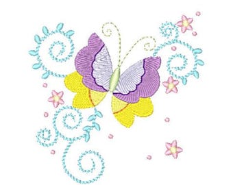 Curly Spring  (20 Machine Embroidery Designs) Full Color and Redwork