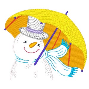 Schneemann schlägt wieder zu 10 Maschinenstickerei Designs 10X10 Stickrahmen