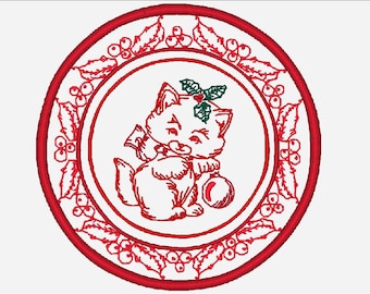 Christmas Coasters Machine Embroidery Designs