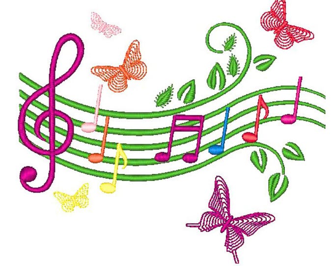 Musical Scale   Machine Embroidery Designs