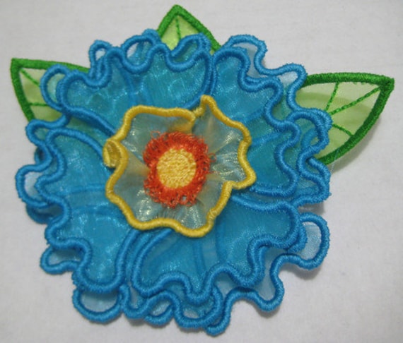3D Flower Applique Embroidery Design