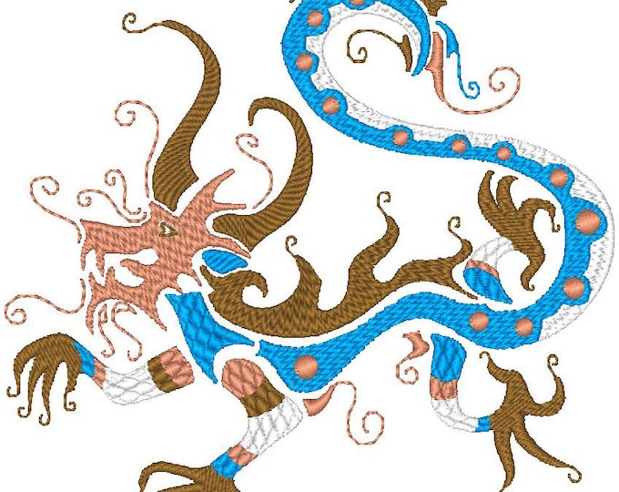 Native Dragons-5x7  Machine Embroidery Designs