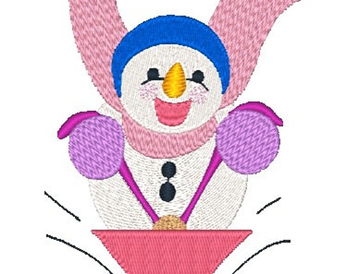 Snowman Out Machine Embroidery Designs