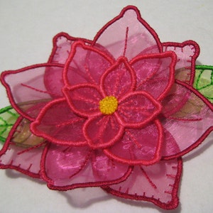 Free Standling Applique 3D Flower Project #387 ( Machine Embroidery Design from ATW )