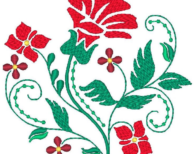 Folk Style Flower   Machine Embroidery Designs