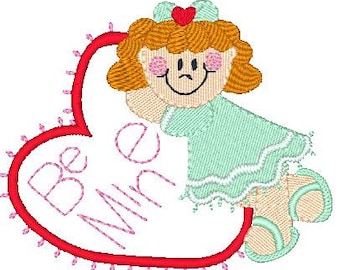 Mary Hearts Day Machine Embroidery Designs