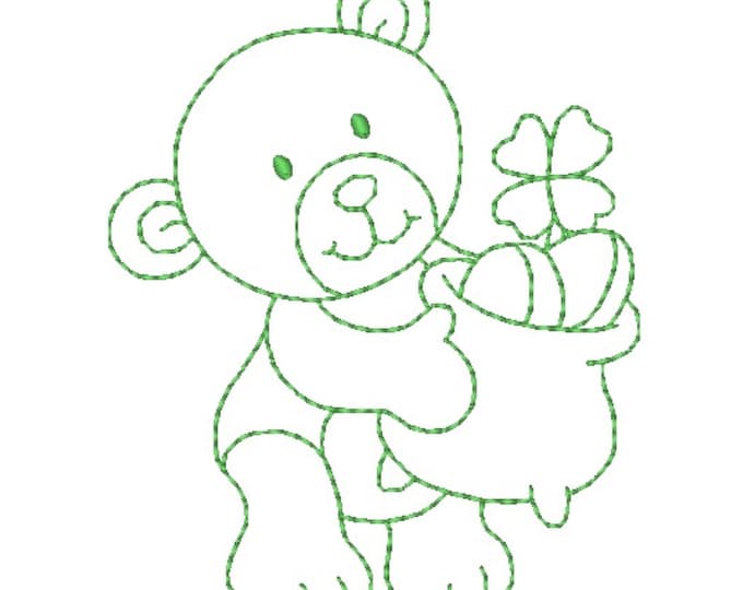 St Patricks Bears   ( 10 Machine Embroidery Designs) 4X4 Hoop