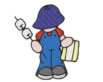 Camping-Sunbonnet-Boys ( 7 Machine Embroidery Designs from ATW ) XYZ17D