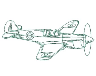 Airplanes Redwork Style-2  5x7  5 Machine Embroidery Designs