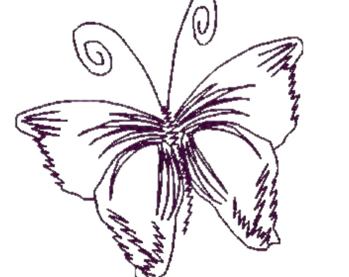 Butterfly Sketches  ( 5 Machine Embroidery Designs by ATW)   4X4 Hoop