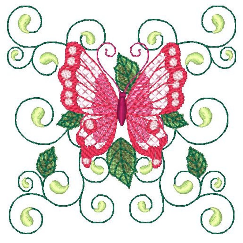 Mylar Butterfly Flight 10 Machine Embroidery Designs Etsy