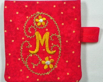 Post-It Note Holder Project* With Monogram Set and instructions  (27 Designs) * 3.6" x 7.7" requires minimum 4" x 8" hoop!