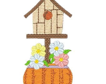Bird Houses  ( 13 Machine Embroidery Designs from ATW )  4X4 Hoop