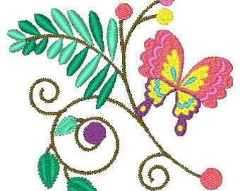 Jacobean Ferns   15 Machine Embroidery Designs (2-5x7)