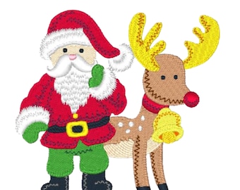 Borderless Santa ( 10  Machine Embroidery Designs by ATW ) for 5x7 hoop