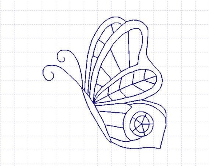 Redwork Butterflies-1 Machine Embroidery Designs