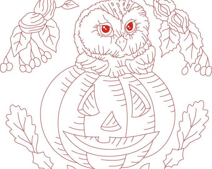 Redwork-Pumpkins-and-Animals ( 10 Machine Embroidery Designs from ATW ) XYZ17H