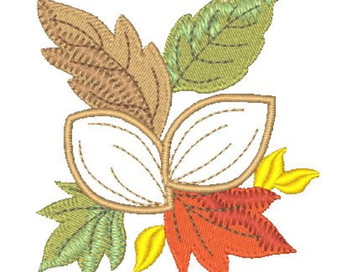 Pumpkins and Leaves 22  [5x7] Machine Embroidery Designs