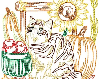 Fall Multiline Blocks TMS (Machine Embroidery Designs) 4X4 and 5X7 Hoop