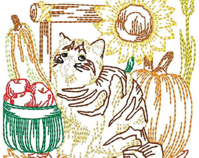 Fall Multiline Blocks TMS (Machine Embroidery Designs) 4X4 and 5X7 Hoop