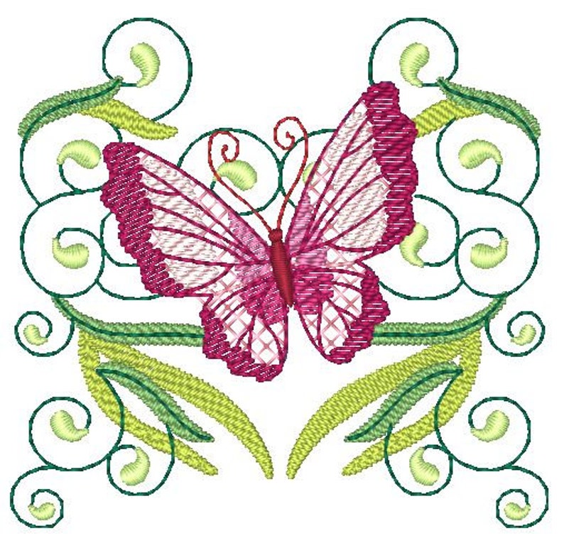 Mylar Butterfly Flight 10 Machine Embroidery Designs Etsy