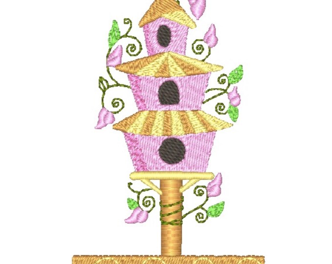 Birdhouses   ( 10 Machine Embroidery Designs by ATW) 4X4Hoop