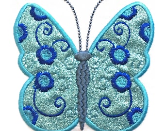 Applique Curly Butterflies   (10 Machine Embroidery Designs)