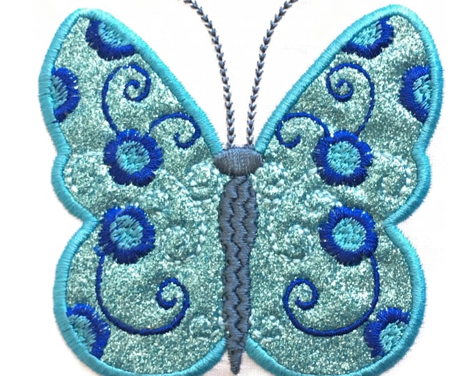 Applique Curly Butterflies   (10 Machine Embroidery Designs)