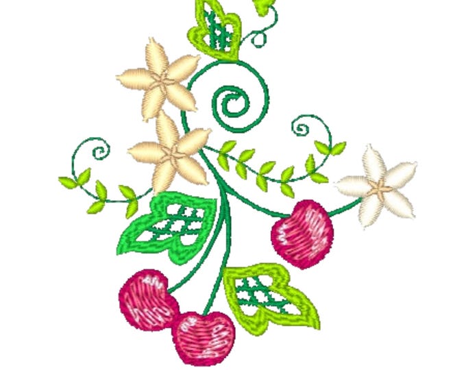 Cherry Cutwork  ( 10 Machine Embroidery Designs by ATW) for 4x4 hoop