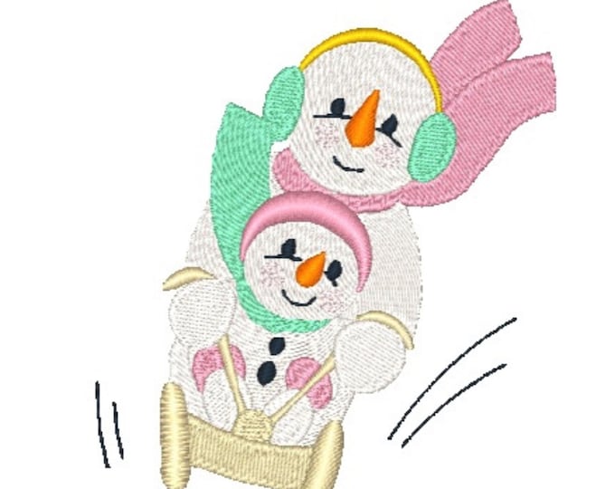 Snowman Out 10 Machine Embroidery Designs Christmas Snowmen Winter Fun 4X4 Hoop Instant Download