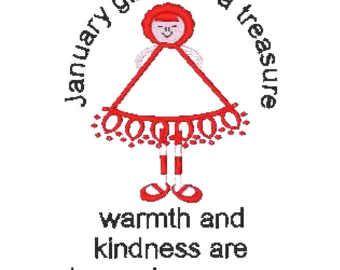 Birthstone Girls 5x7 Applique and Filled designs  ( 12 Applique and 12 filled Machine Embroidery Designs from ATW )