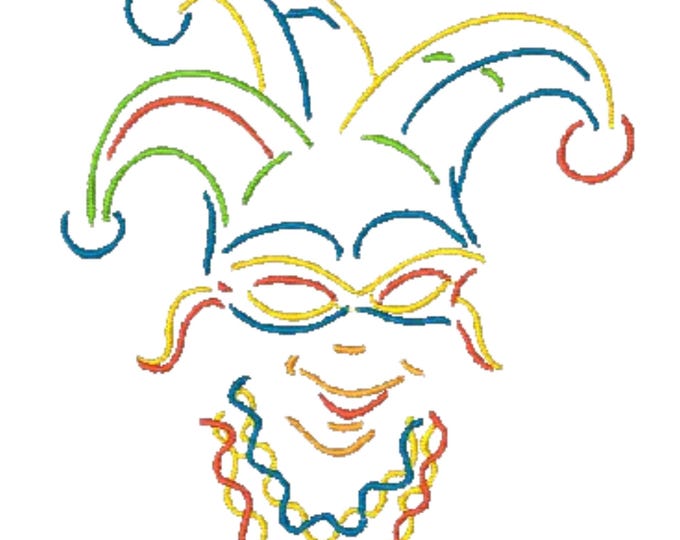 Art Deco Mardi Gras   ( 7 Machine Embroidery Designs by ATW) 4X4 hoop