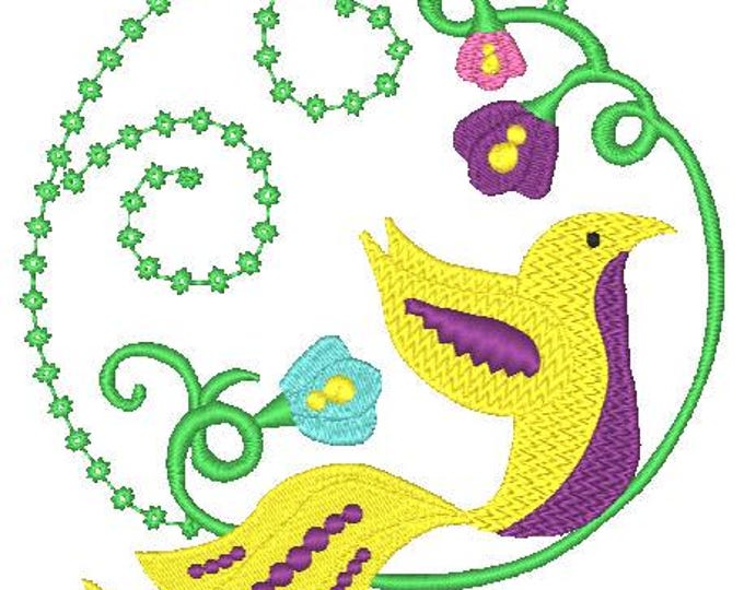 Spring-Bird-Circles ( 10 Machine Embroidery Designs from ATW )