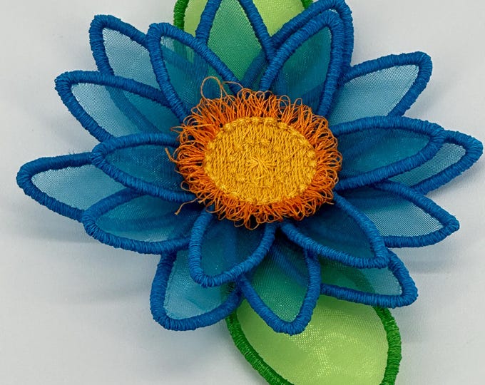 Free Standling Applique 3D Flower Project #391 ( Machine Embroidery Design from ATW )