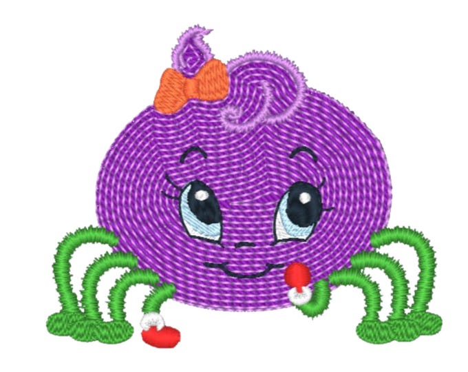 Baby Spiders - 10 Machine Embroidery Designs – 4x4 Hoop. Cute Spiders For Halloween decorating.