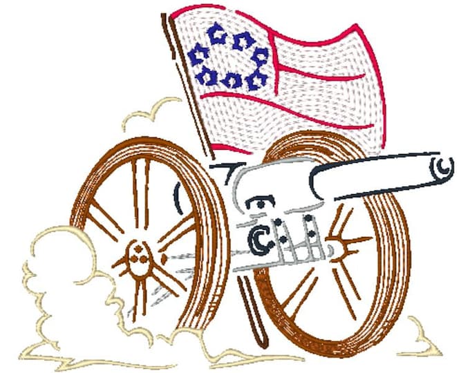 Outline Civil War-5X7  Machine Embroidery Designs