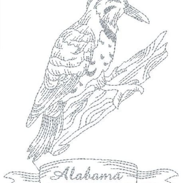 Redwork State Birds - All 50 States - Machine Embroidery Designs