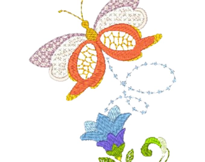 Butterflies  ( 10 Machine Embroidery Designs by ATW)   4X4 hoop