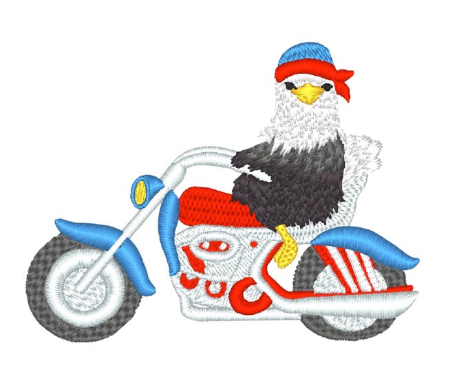 Let's Ride Eagles  Machine Embroidery Designs