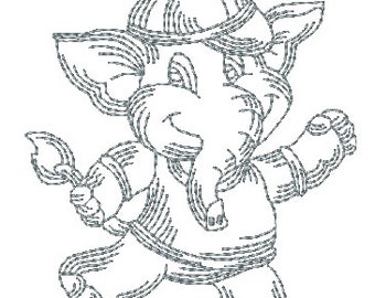 Greywork Elephants with Attitude  Machine Embroidery Designs