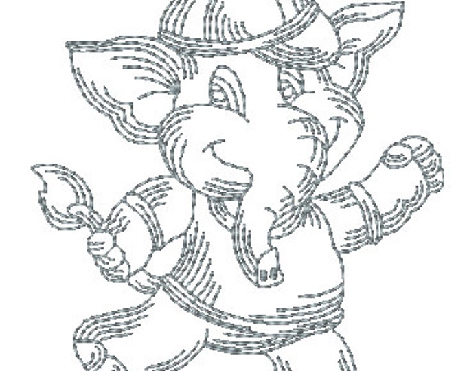 Greywork Elephants with Attitude  Machine Embroidery Designs