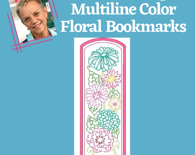 Dainty ITH Floral Bookmarks - Classic Embroidery Designs for 5x7 Inch Machine Hoops