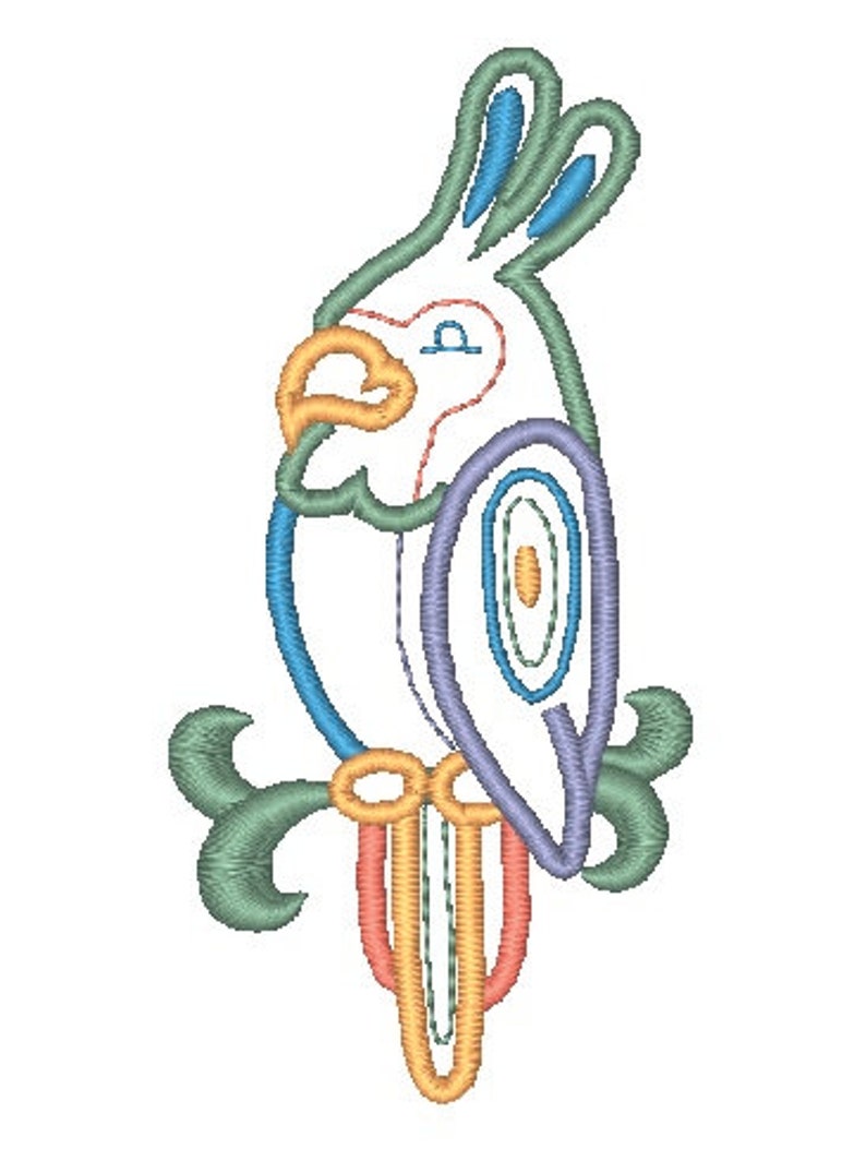 Tropical Bird Applique Machine Embroidery Designs image 8