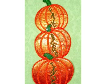 FSA Pumpkin Stack Project | Freestanding Fall Decoration | 5X7 Hoop | Instant Download