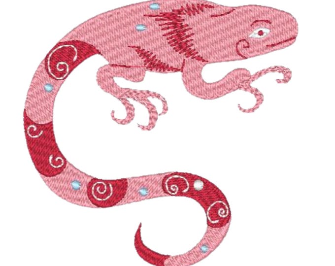Native Curly Geckos ( 10 Machine Embroidery Designs from ATW ) 4X4 hoop