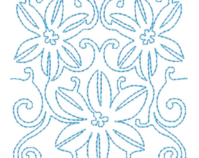 Lineart Lilies  ( 10 Machine Embroidery Designs by ATW) 4X4 Hoop