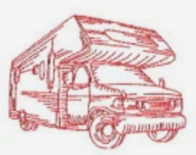 Redwork RVs Machine Embroidery Designs